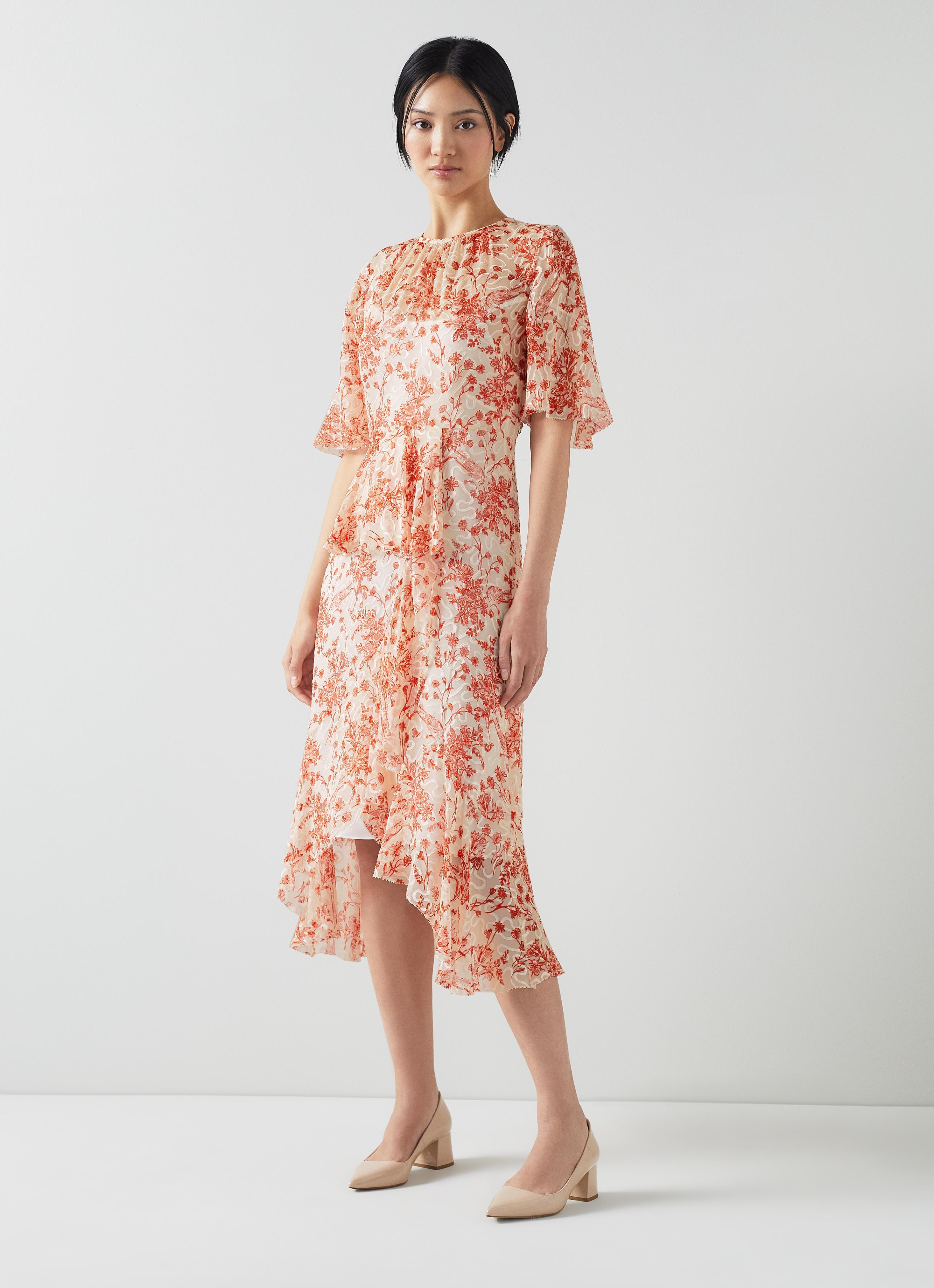 【LK BENNETT】ティリー シルクブレンド フローラルドレス Designer Dresses | Luxury Dresses For Women | LK Bennett